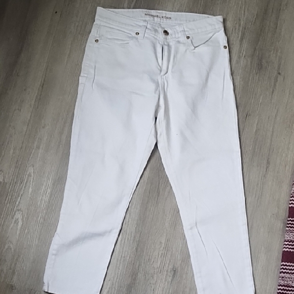 Michael Kors Women's Cropped White Jeans - Picture 1 of 4